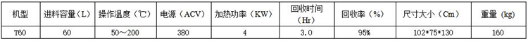 T60防爆溶剂回收机参数